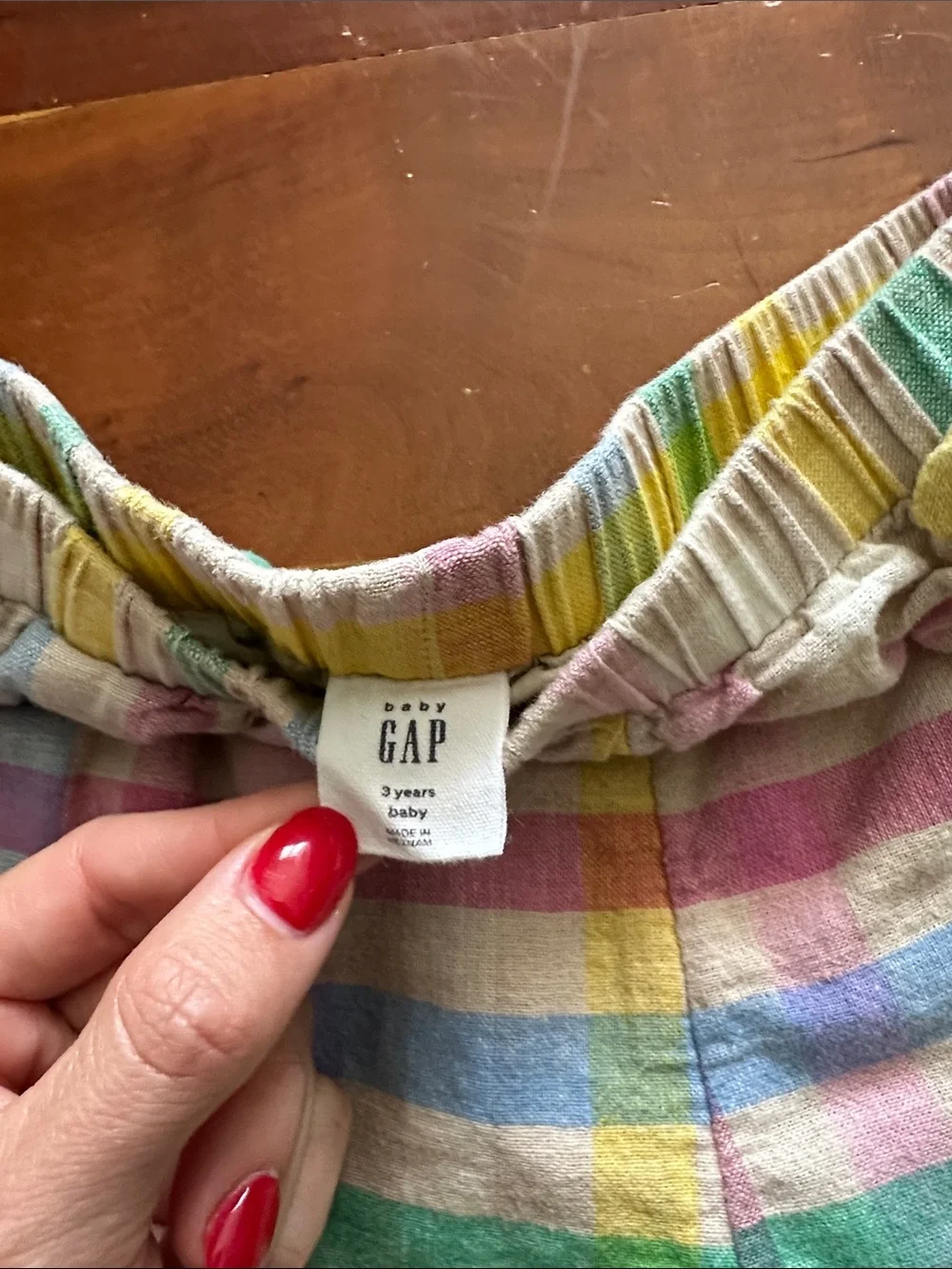 GAP Pastel Plaid Cotton Shorts in Pink, Blue, Yellow, Green